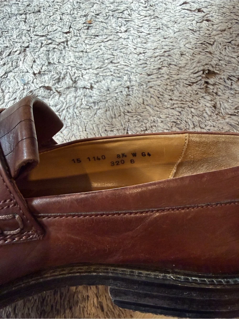 Johnston & Murphy Brown Leather Tassel Kiltie Loafers